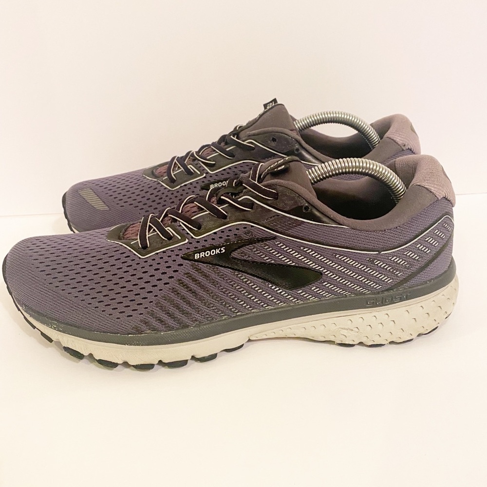 Brooks Mens Ghost 12 Running Shoes Gray 10.5